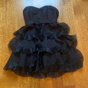 NWOT BCBGMAXAZRIA black strapless dress — size 6P